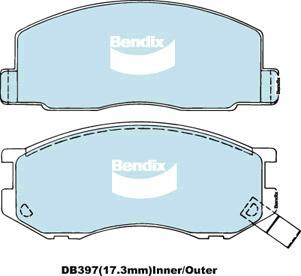 BENDIX DB397 GCT - Kit de plaquettes de frein, frein à disque cwaw.fr