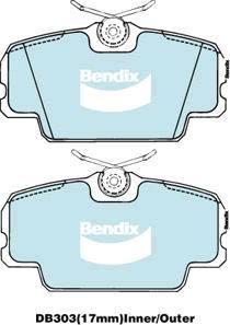 BENDIX DB303 GCT - Kit de plaquettes de frein, frein à disque cwaw.fr