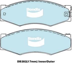 BENDIX DB382 GCT - Kit de plaquettes de frein, frein à disque cwaw.fr