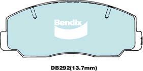 BENDIX DB292 4WD - Kit de plaquettes de frein, frein à disque cwaw.fr