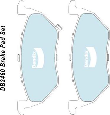 BENDIX DB2460 UP - Kit de plaquettes de frein, frein à disque cwaw.fr