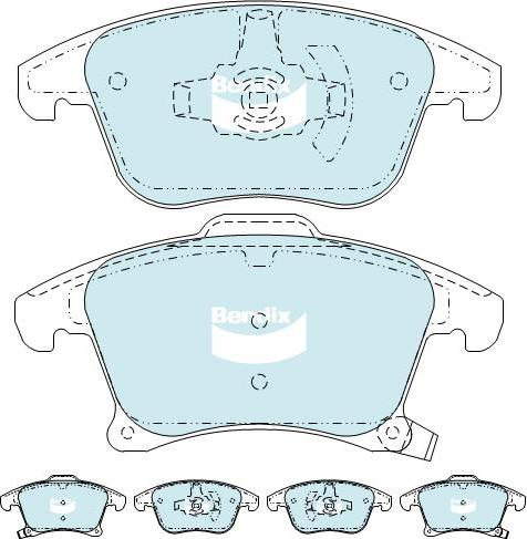 BENDIX DB2405 GCT - Kit de plaquettes de frein, frein à disque cwaw.fr