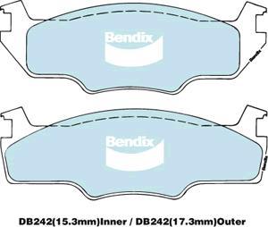 BENDIX DB242 GCT - Kit de plaquettes de frein, frein à disque cwaw.fr