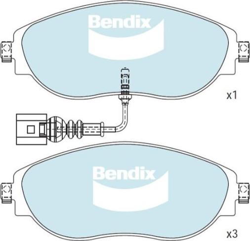 BENDIX DB2513 GCT - Kit de plaquettes de frein, frein à disque cwaw.fr