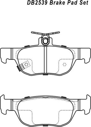 BENDIX DB2539 GCT - Kit de plaquettes de frein, frein à disque cwaw.fr