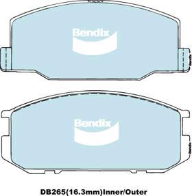 BENDIX DB265 GCT - Kit de plaquettes de frein, frein à disque cwaw.fr