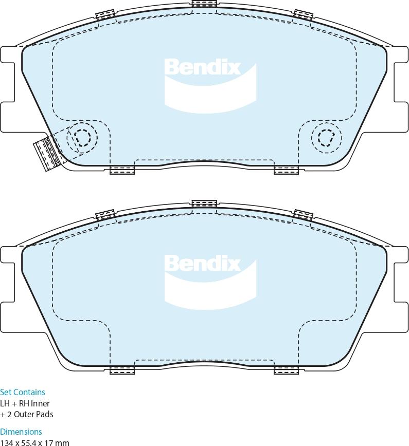 BENDIX DB2670 UP - Kit de plaquettes de frein, frein à disque cwaw.fr