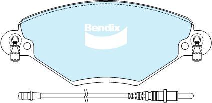 BENDIX DB2016 EURO+ - Kit de plaquettes de frein, frein à disque cwaw.fr