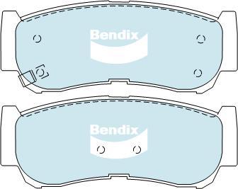 BENDIX DB2035 4WD - Kit de plaquettes de frein, frein à disque cwaw.fr