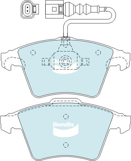 BENDIX DB2199 EURO+ - Kit de plaquettes de frein, frein à disque cwaw.fr