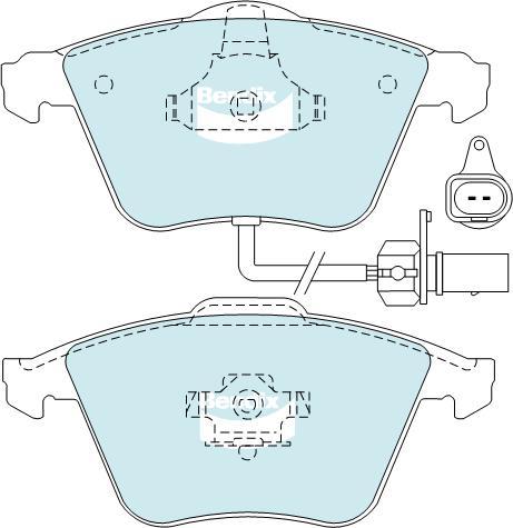 BENDIX DB2198 GCT - Kit de plaquettes de frein, frein à disque cwaw.fr