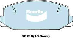 BENDIX DB216 GCT - Kit de plaquettes de frein, frein à disque cwaw.fr