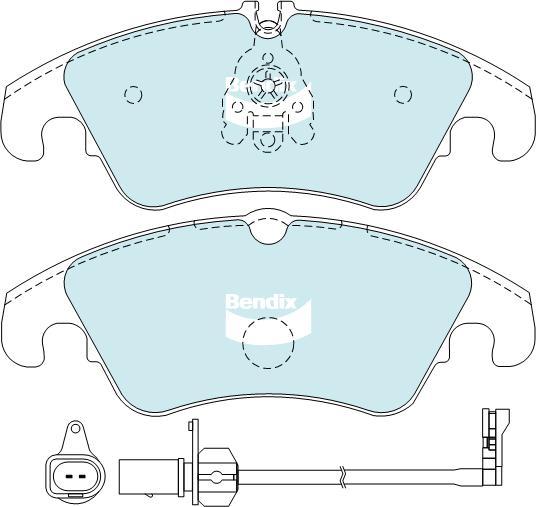 BENDIX DB2186 MKT - Kit de plaquettes de frein, frein à disque cwaw.fr