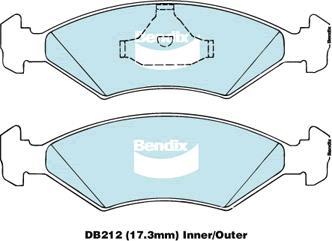 BENDIX DB212 GCT - Kit de plaquettes de frein, frein à disque cwaw.fr