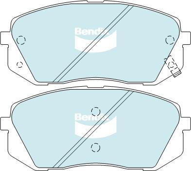 BENDIX DB2174 4WD - Kit de plaquettes de frein, frein à disque cwaw.fr