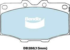 BENDIX DB288 4WD - Kit de plaquettes de frein, frein à disque cwaw.fr