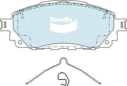 BENDIX DB2396 4WD - Kit de plaquettes de frein, frein à disque cwaw.fr