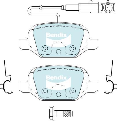 BENDIX DB2381 GCT - Kit de plaquettes de frein, frein à disque cwaw.fr