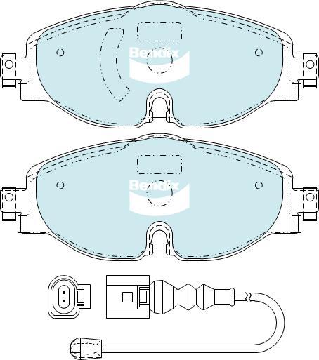 BENDIX DB2383 MKT - Kit de plaquettes de frein, frein à disque cwaw.fr