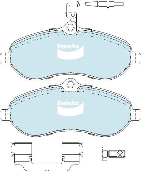 BENDIX DB2326 MKT - Kit de plaquettes de frein, frein à disque cwaw.fr