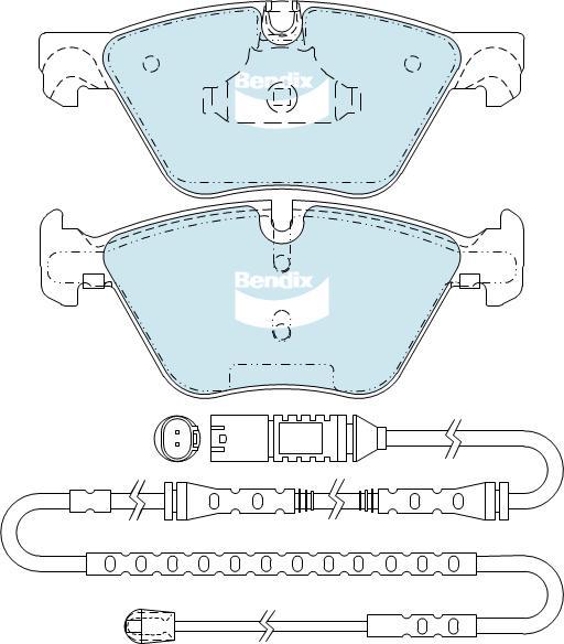 BENDIX DB2295 EURO+ - Kit de plaquettes de frein, frein à disque cwaw.fr