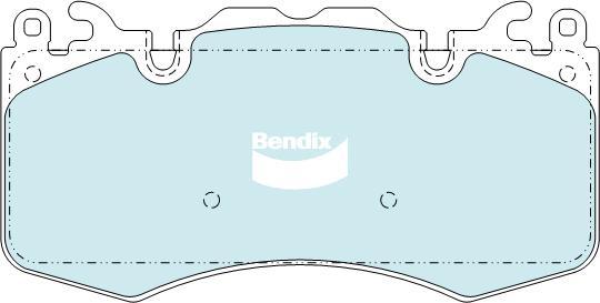 BENDIX DB2204 4WD - Kit de plaquettes de frein, frein à disque cwaw.fr