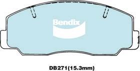 BENDIX DB271 GCT - Kit de plaquettes de frein, frein à disque cwaw.fr