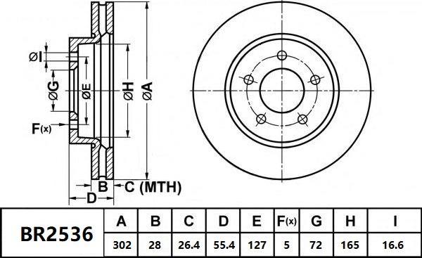 Bendix-AU BR2536 ULT - Disque de frein cwaw.fr