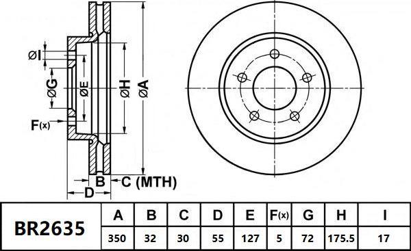 Bendix-AU BR2635 ULT4WD - Disque de frein cwaw.fr