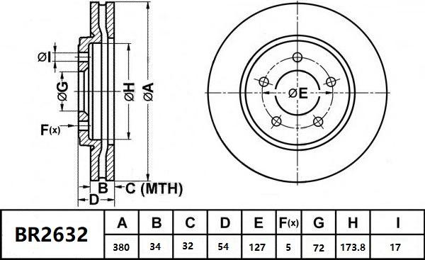 Bendix-AU BR2632 ULT4WD - Disque de frein cwaw.fr