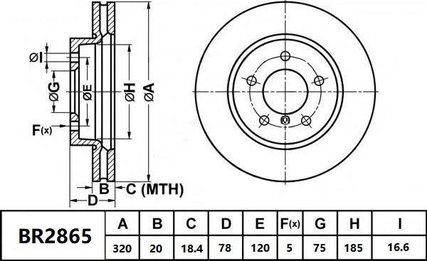 Bendix-AU BR2865 ULT - Disque de frein cwaw.fr