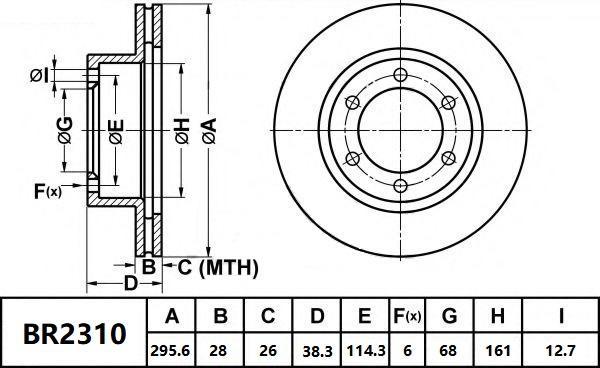 Bendix-AU BR2310 ULT - Disque de frein cwaw.fr