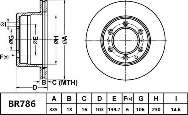 Bendix-AU BR786 ULT - Disque de frein cwaw.fr