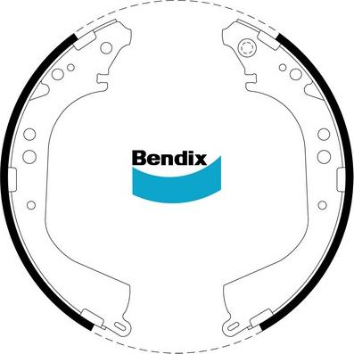 Bendix-AU BS1414 - Jeu de mâchoires de frein cwaw.fr