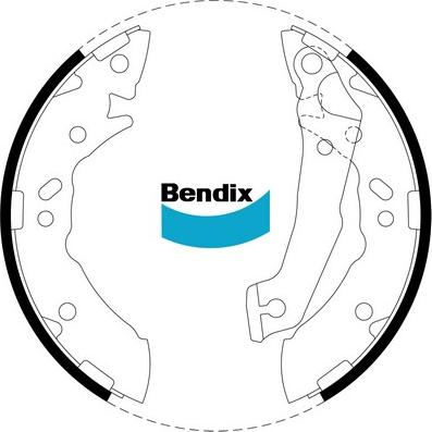 Bendix-AU BS1739 - Jeu de mâchoires de frein cwaw.fr