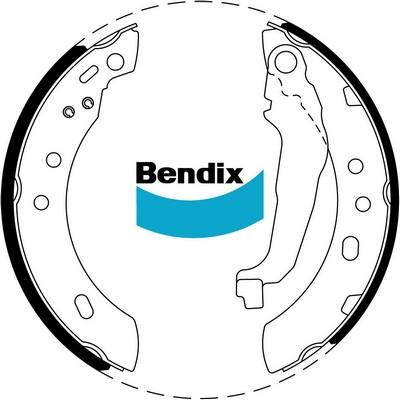 Bendix-AU BS1725 - Jeu de mâchoires de frein cwaw.fr