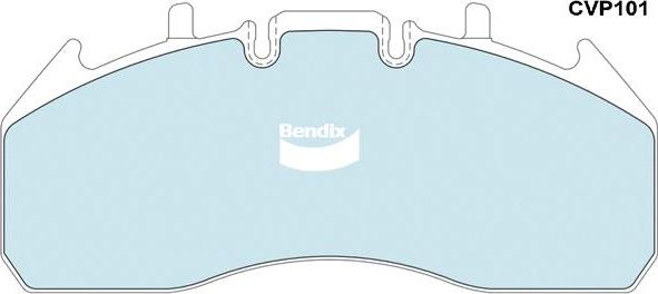 Bendix-AU CVP101PTHD - Kit de plaquettes de frein, frein à disque cwaw.fr