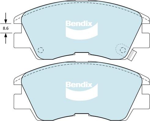 Bendix-AU CVP1113 PTHD - Kit de plaquettes de frein, frein à disque cwaw.fr