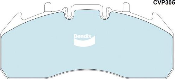 Bendix-AU CVP305PTHD - Kit de plaquettes de frein, frein à disque cwaw.fr