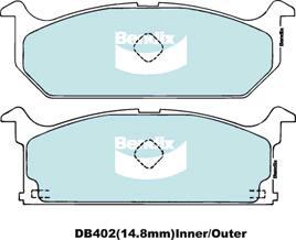 Bendix-AU DB402 GCT - Kit de plaquettes de frein, frein à disque cwaw.fr