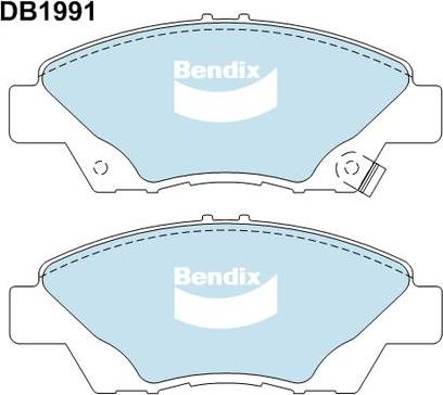 Bendix-AU DB1991 GCT - Kit de plaquettes de frein, frein à disque cwaw.fr