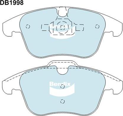 Bendix-AU DB1998 EURO+ - Kit de plaquettes de frein, frein à disque cwaw.fr