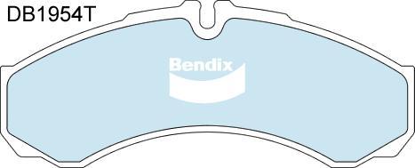 Bendix-AU DB1954T HD - Kit de plaquettes de frein, frein à disque cwaw.fr