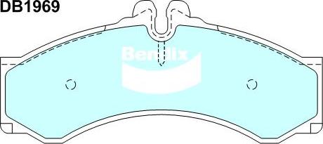 Bendix-AU DB1969 HD - Kit de plaquettes de frein, frein à disque cwaw.fr