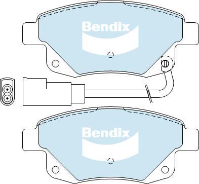 Bendix-AU DB1968 HD - Kit de plaquettes de frein, frein à disque cwaw.fr