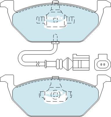 Bendix-AU DB1405 EURO+ - Kit de plaquettes de frein, frein à disque cwaw.fr