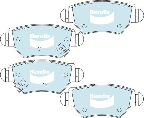 Bendix-AU DB1425 GCT - Kit de plaquettes de frein, frein à disque cwaw.fr