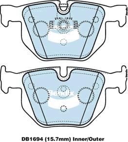 Bendix-AU DB1694 EURO+ - Kit de plaquettes de frein, frein à disque cwaw.fr