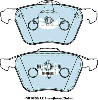 Bendix-AU DB1658 EURO+ - Kit de plaquettes de frein, frein à disque cwaw.fr