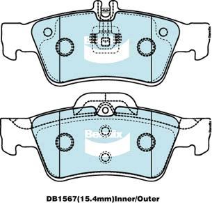 Bendix-AU DB1657 EURO+ - Kit de plaquettes de frein, frein à disque cwaw.fr